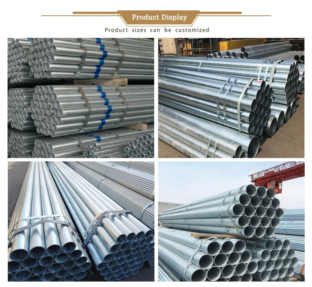 ASTM A795 A53 Grade B Sch10 Sch40 Grooved Ends Carbon Steel ERW Welded Galvanized Iron Pipe